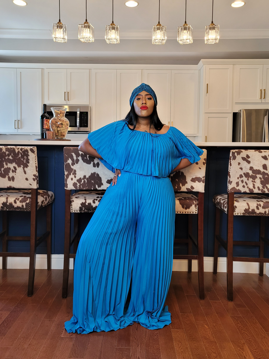 Accordion Jumpsuit (Curvy) La Femme Rebelle Clothing