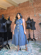 Load image into Gallery viewer, La Femme Parisian Denim Midi