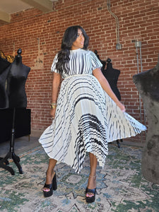 Abstract Accordion Frock