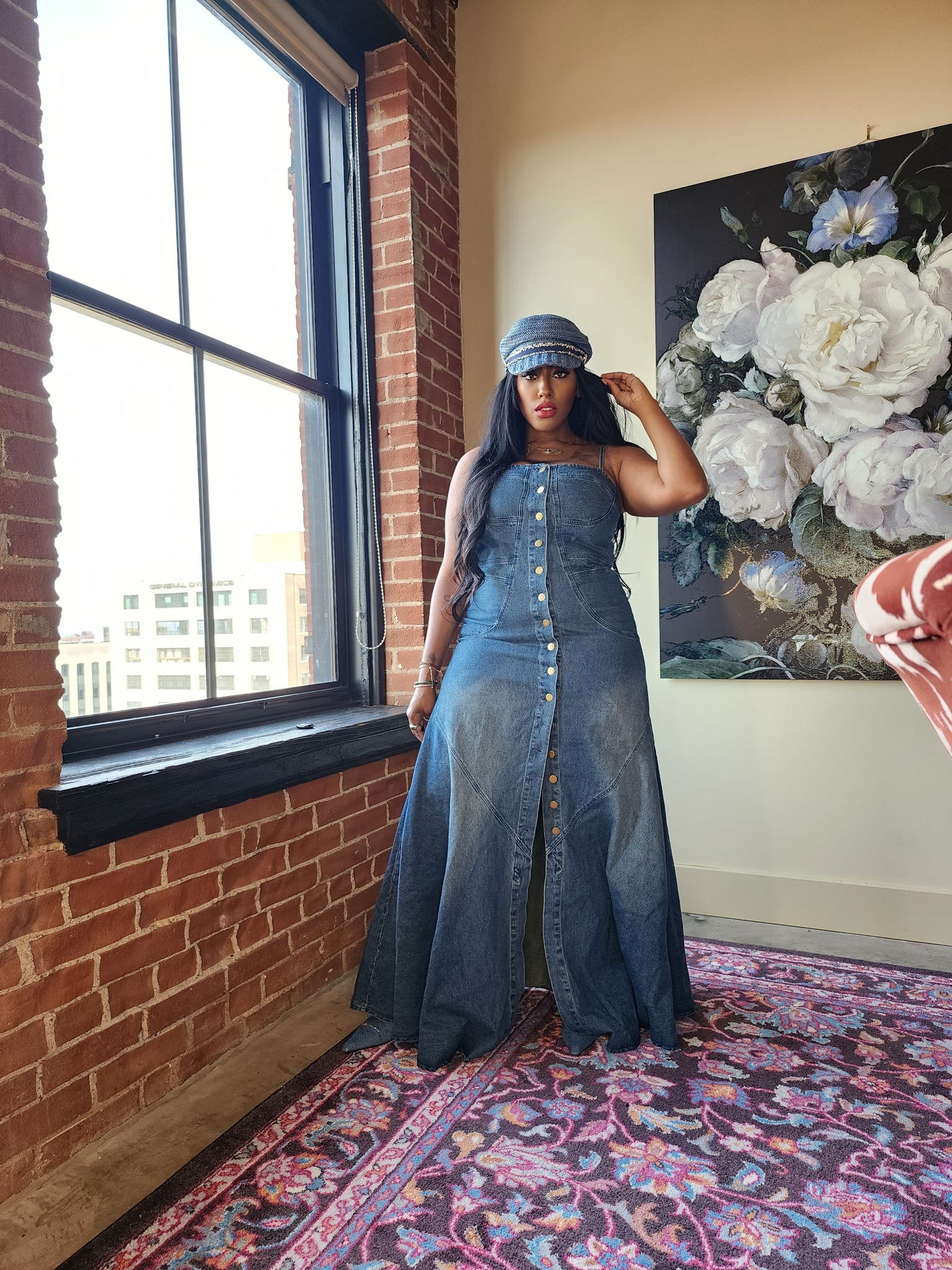 La Femme Parisian Denim Maxi La Femme Rebelle Clothing La Femme Parisian Denim Maxi La Femme Rebelle Clothing