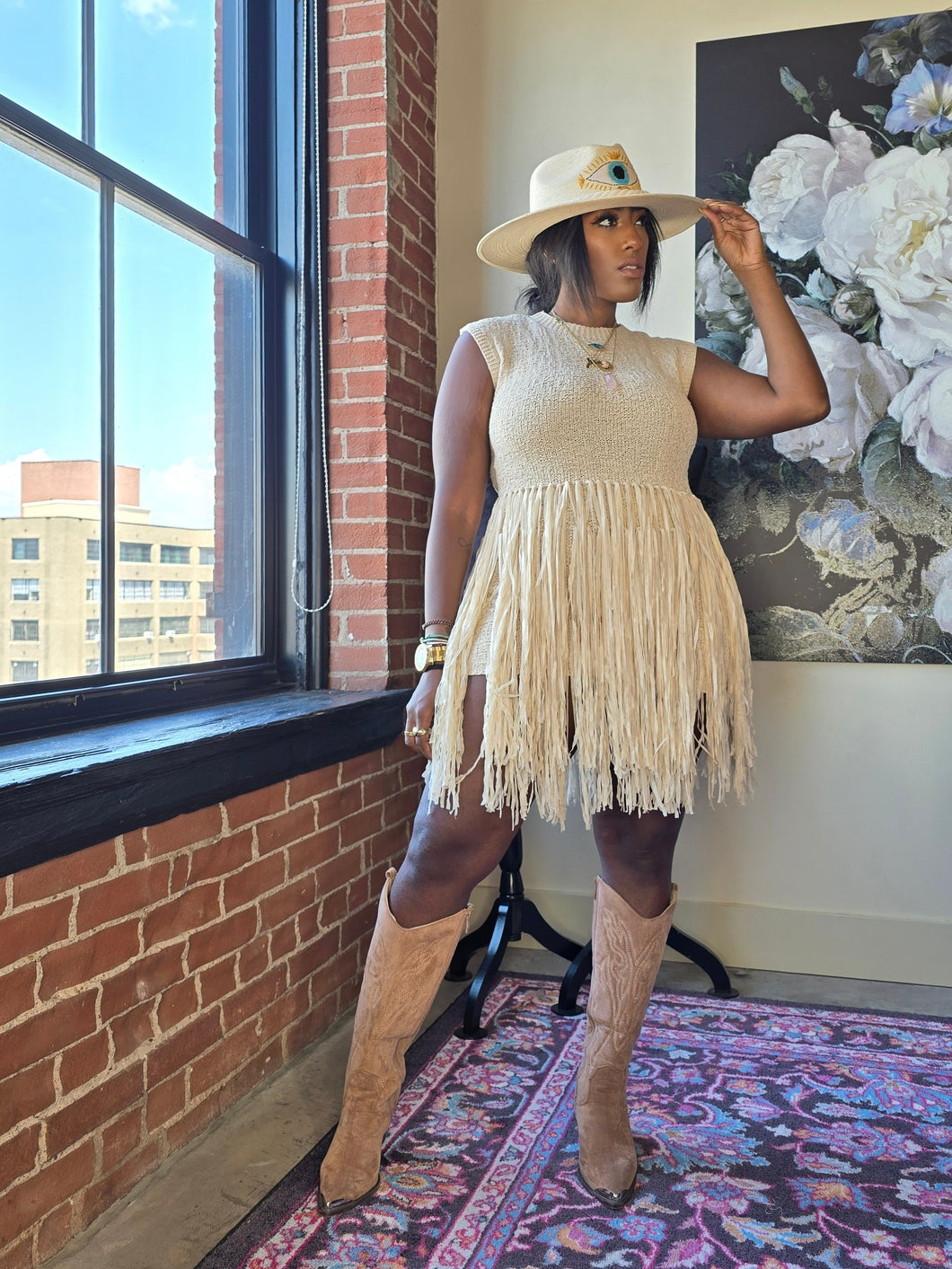 Tulum Fringe Mini Dress