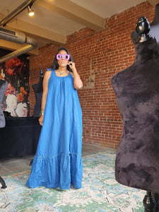 La Femme Denim Maxi