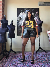 Load image into Gallery viewer, Dentelle Vegan Leather Shorts