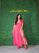 Load image into Gallery viewer, Polka Dot Faux Wrap Midi