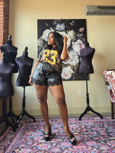 Load image into Gallery viewer, Dentelle Vegan Leather Shorts
