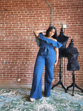 Load image into Gallery viewer, All Frills Denim Jumpsuit