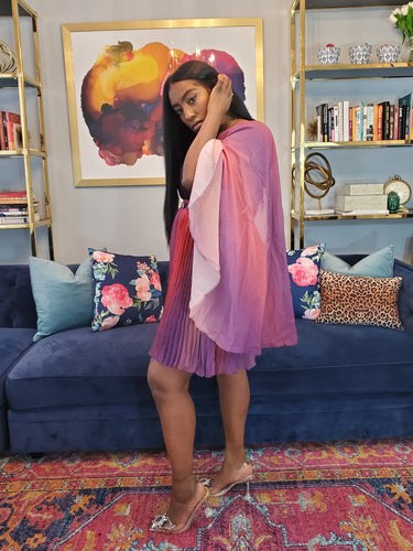 Ombre Cape Dress