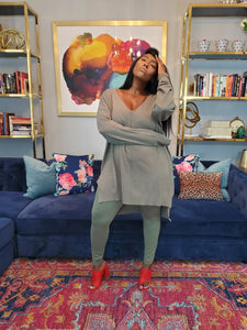 Virgin Olive Closed Knit Set (Curvy)