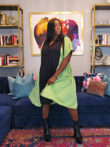 Verte Ruched Panel Frock (Curvy)
