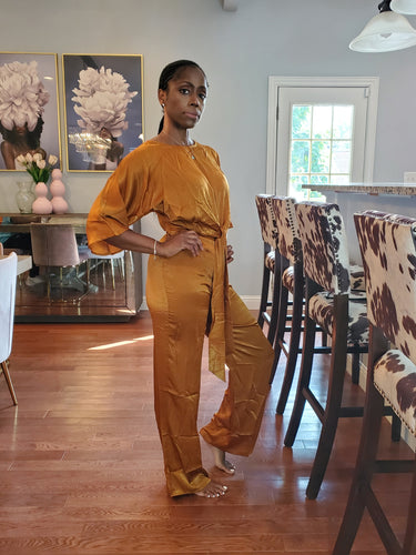 Antique Gold Demure Rebelle Jumpsuit