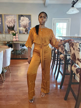 Load image into Gallery viewer, Antique Gold Demure Rebelle Jumpsuit