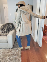 Load image into Gallery viewer, Nancy Drew Hooded Trench in Khaki