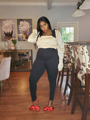 Le Satin Ruche Blouse