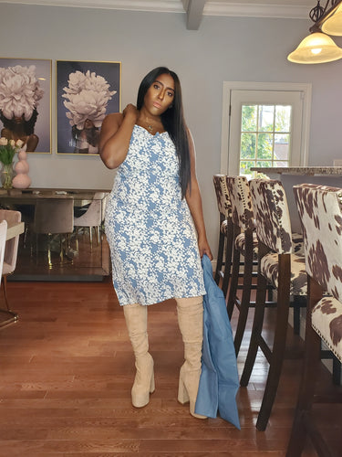 Dusty Skies Field Slip Dress