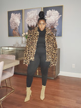 Load image into Gallery viewer, Raven Faux Fur Leopard Bomber