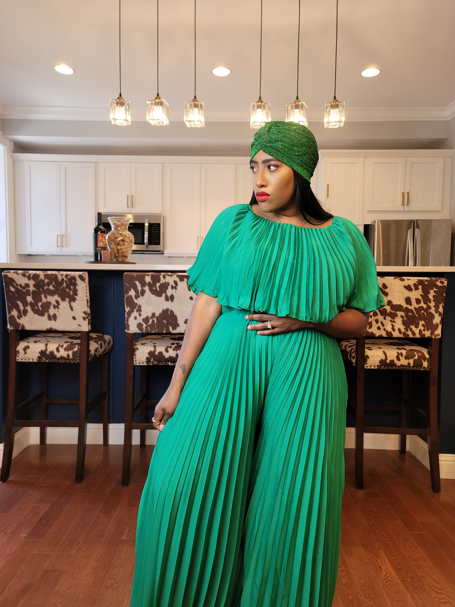 Accordion Jumpsuit (Curvy) La Femme Rebelle Clothing