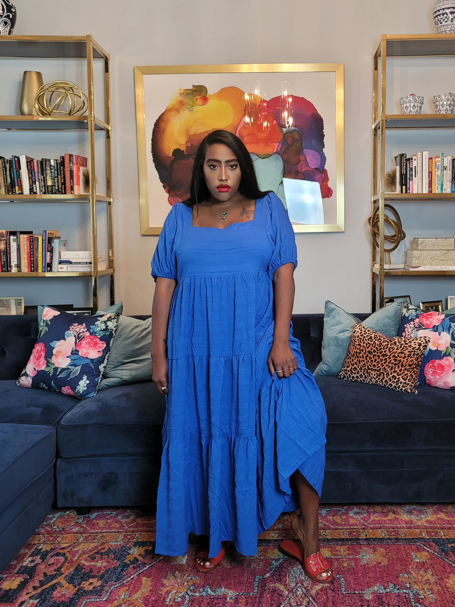 Celine top blue dress