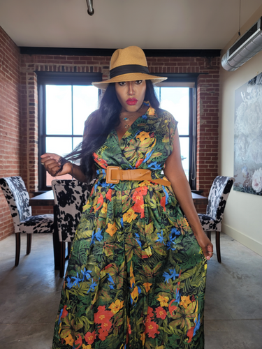 Tropical Jardinia Jumpsuit (Curvy)