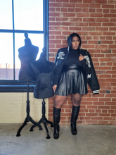 Load image into Gallery viewer, Vegan Leather Skater Skirt